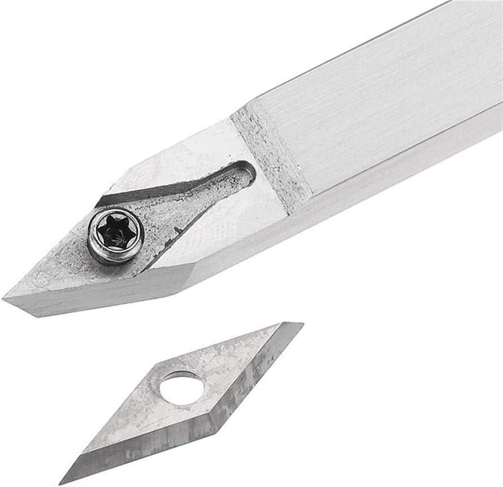 Boring Bar Holder Lathe Wood Turning Tool Carbide Insert Wrench Cutter Tools Square Shank with Wood Handle Woodworking Tool - Type: F,