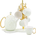 Beverage Serveware Modern teacup kettle cup set household ceramic drinking cup family living room hospitality Water Carafe(White)