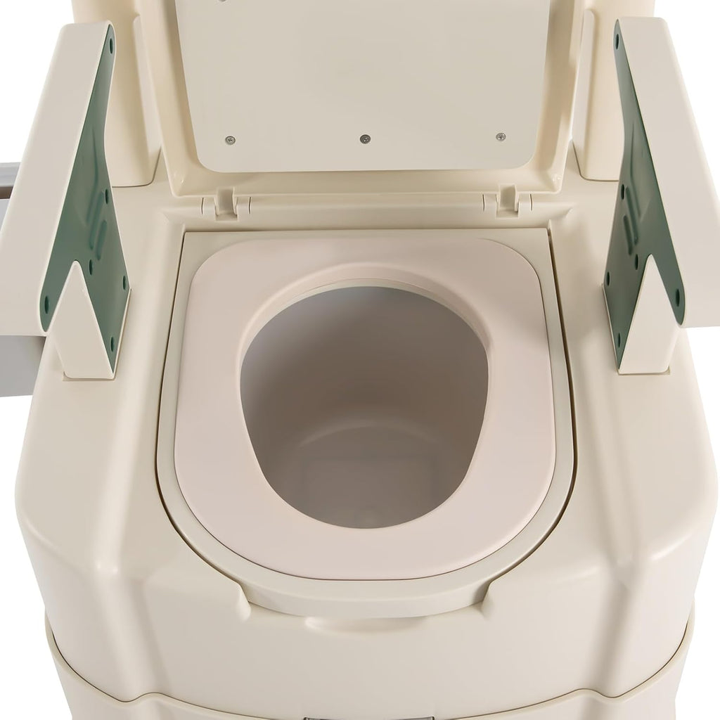 Bedside Commodes Chair, 440.92Lbs Capacity Bedside Toilet Portable Adult Potty Toilet Chair Armrests Adjustable Commode Toilet Heavy Duty Moveable Commodes w/Night Light for Home Use Nursing Centers