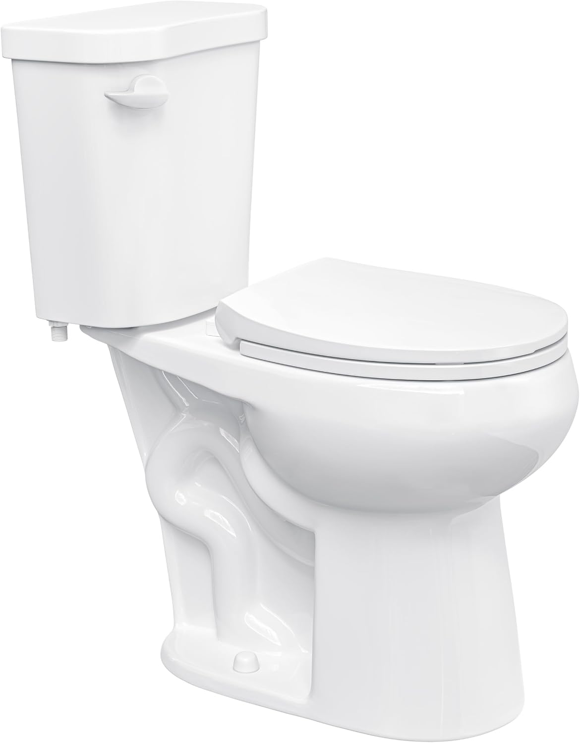 Eridanus Tall Two Piece Toilet, ADA Compliant Height 19', Round Toilets Bowl with Soft Close Seat, 1.28 GPF, 12' Rough-In, for Elderly, Pregnant, Handicap,Taller