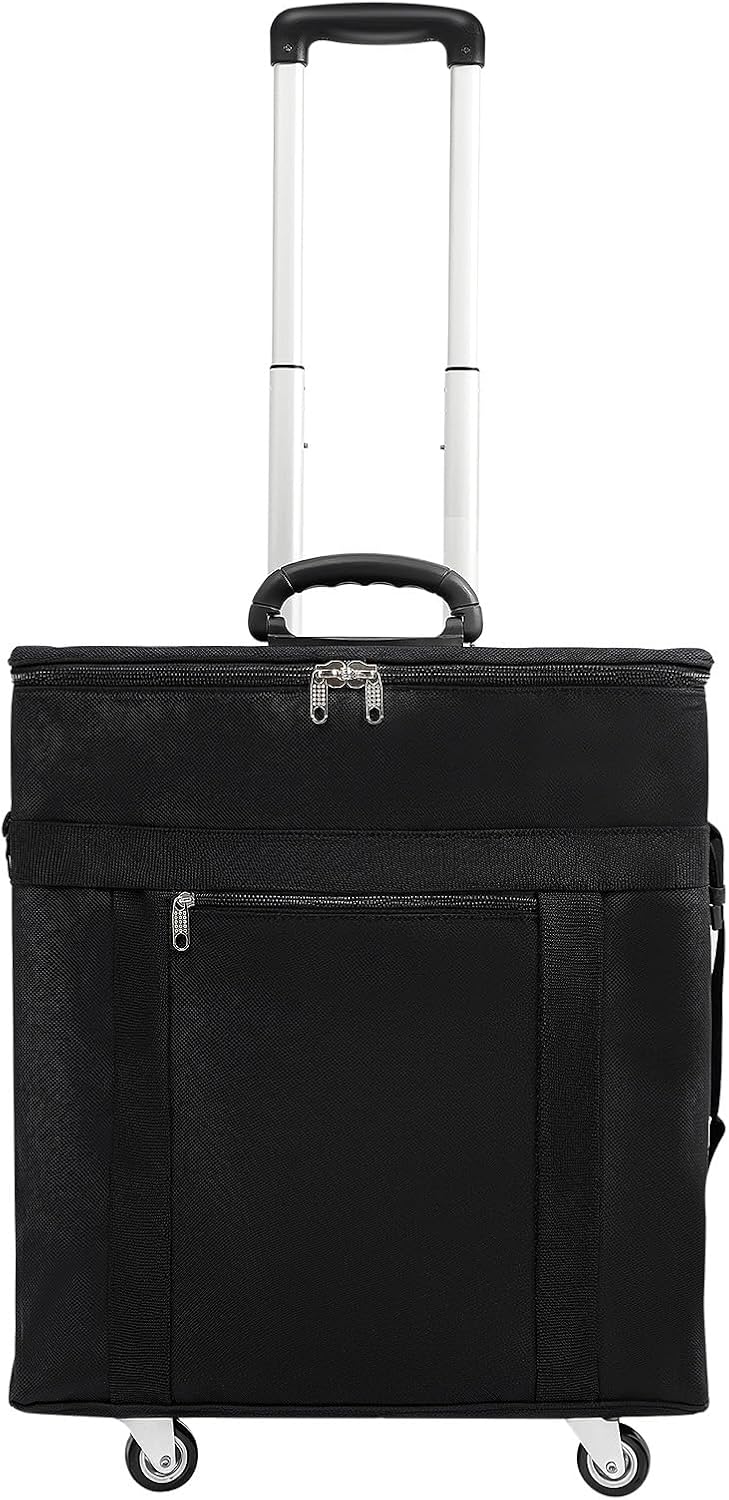 180 Slot Eyeglasses Storage Trolley Case, 12 Trays Eyeglasses Organizer, Sunglasses Trolley Box with Shoulder Strap Black Eyeglasses Collector for Outdoor& Indoor Exhibitions