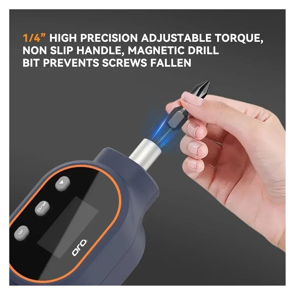 Torque Tester, 1/4' Digital Torque Screwdriver Drive Screwdriver 7.08-70.8 in-lbs Torque Wrench Driver 10pcs Magnetic Drill Bit Repair Tool Kit(GMS8)