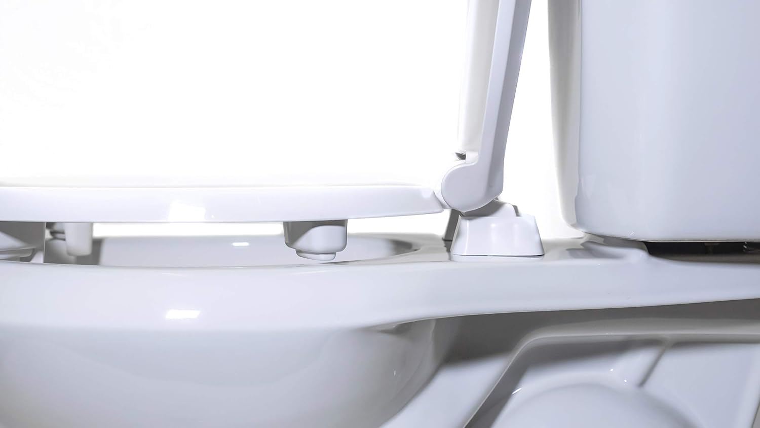 Centoco 2 inch Raised Toilet Seat for Seniors, Elongated, Open Front with Cover, Plastic, Made in the USA, HL820STS-001, White
