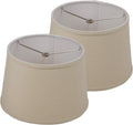 FenchelShades.com Set of 2 Lampshades 10' Top Diameter x 12' Bottom Diameter x 8' Slant Height with Washer (Spider) Attachment. Attaches to Lamps with an existing Harp (not included) (Natural)