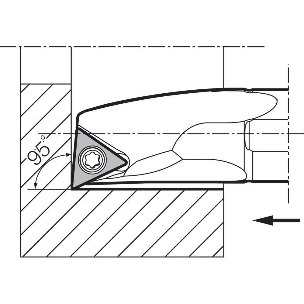 Kyocera S16QSTLPR1118A Right-Hand, Positive Rake, Dynamic Bar Boring Bar with 5 Degree Lead Angle and 18.00mm Minimum Bore Dia.