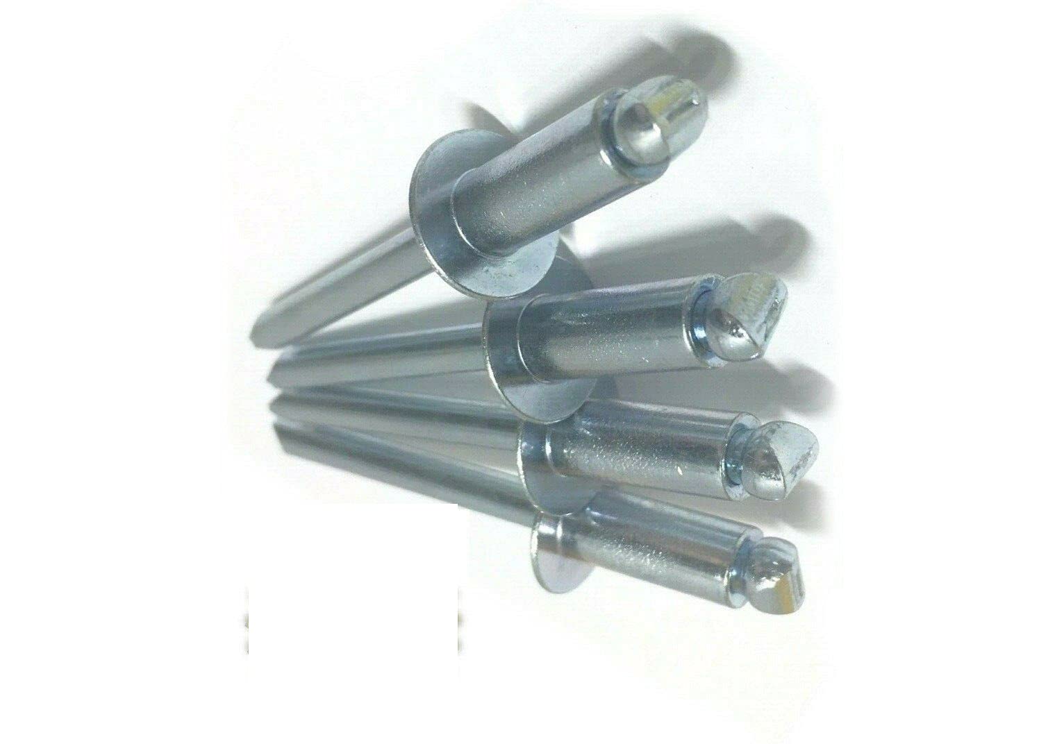 KolotovichTool Pack of 10000, POP Rivets All Steel 4-8 1/8' x 1/2' Grip Range Zinc Plated Fastener Kit Bolt Set RE-8241DD