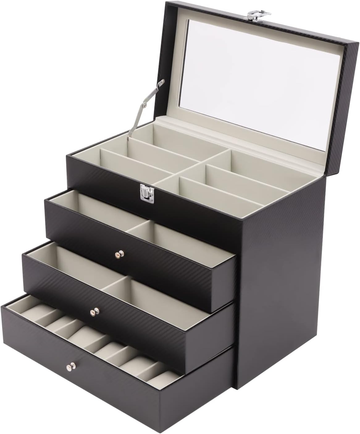 27-Grid Eyewear Organizer Case - Stylish Sunglasses & Eyeglasses Display Storage Box, Non-Breakable Design, Perfect for Home & Travel, Keeps Your Shades Neat