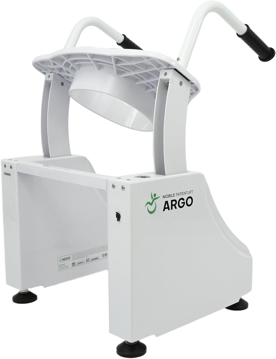 Argo Electric Toilet Lift, Quiet Elevated Toilet Seat Riser for Seniors in Bathroom. Powered Toilet Lift Assist up to 450 lbs, White, Plug-in or Battery Powered