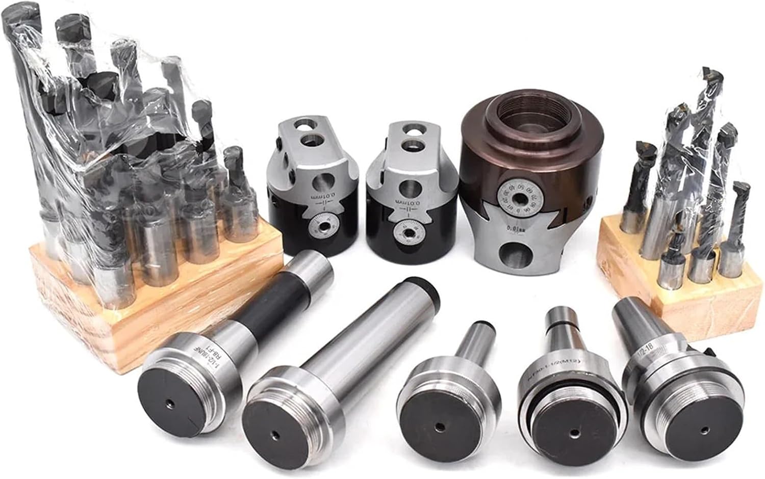 2 inche 50mm+9pcs 12mm Draw Bars Boring Head NT40 BT40 Tool Handle Boring Set F1 Rough Mill for CNC Machine Bore(BT40-(50MM)-9PCS)