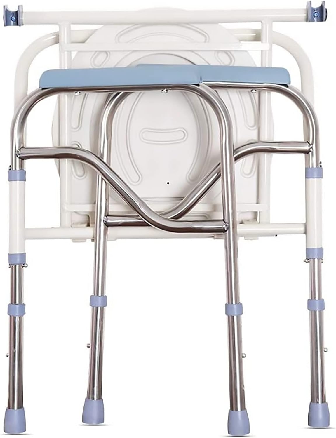 Bedside commodes, Toilet seat Chair Portable Foldable with Bucket Splash Guard Heavy Duty Disabled Stainless Steel Commode