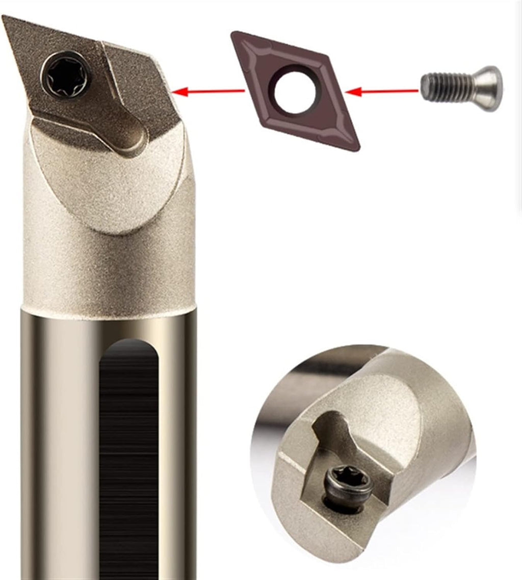 6 Sets Anti-vibration Boring Bar Set CNC Lathe Turning Tool H08 H10 H12 H14 H16 H20 With Inserts(Carbide f Stainless)
