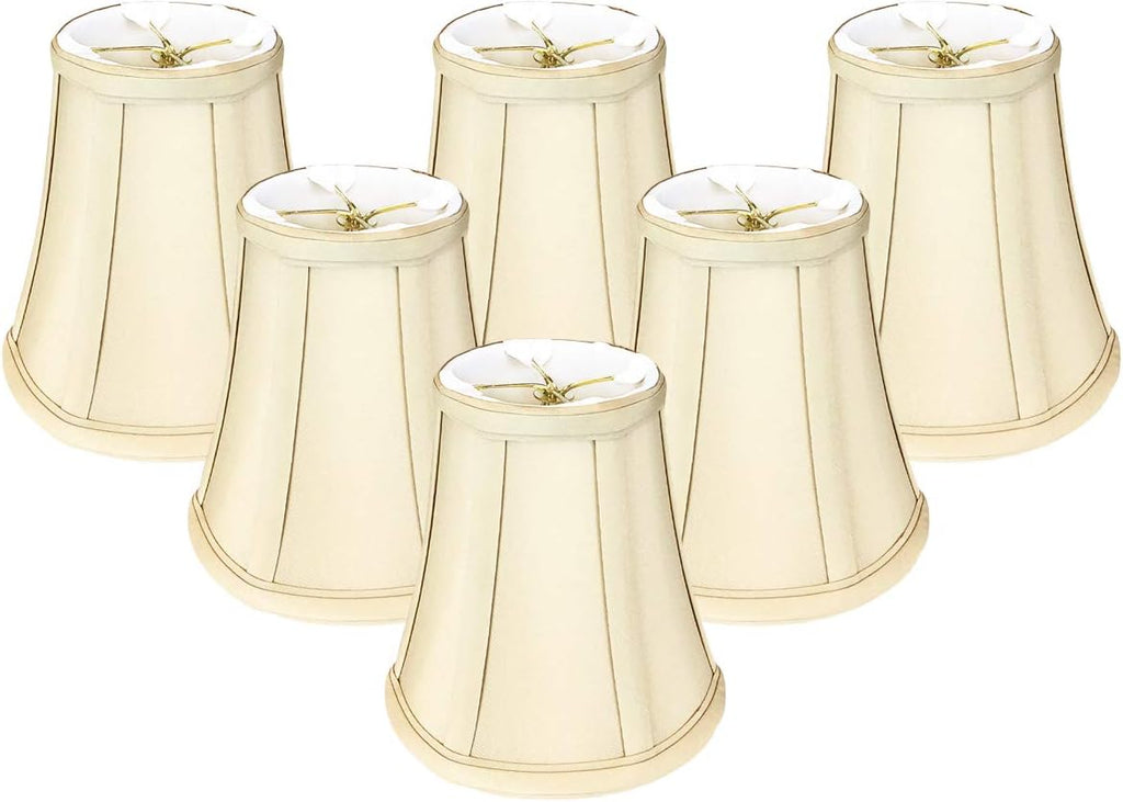 Royal Designs, Inc. BSO-704FC-6BG-6 True Bell Basic Lamp Shade with Flame Clip, 3.5 x 6 x 6.25, Beige, 6-Pack