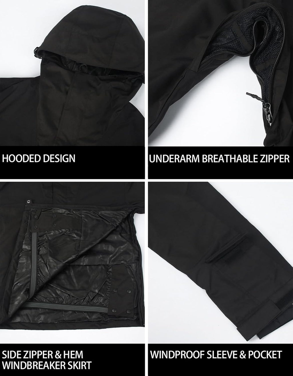 Mens Snowboard Jacket Ski Pullover Coat Warm Waterproof Windproof Men Snowboarding Jacket Winter Sports