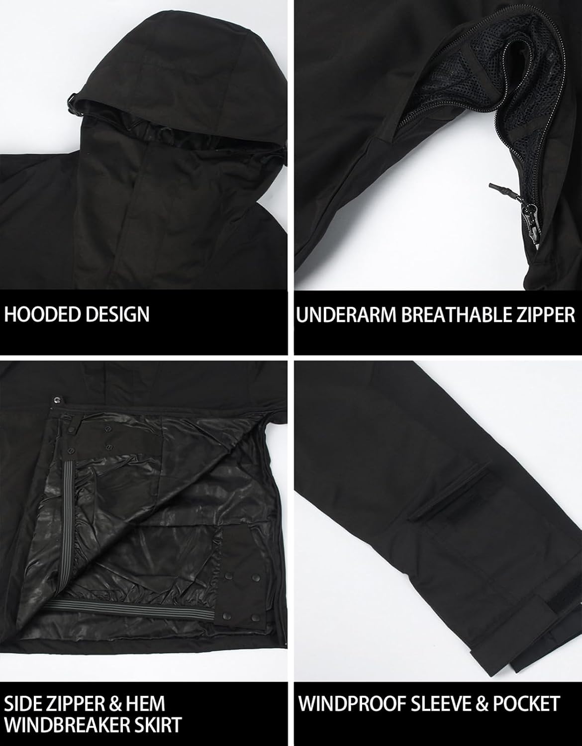 Mens Snowboard Jacket Ski Pullover Coat Warm Waterproof Windproof Men Snowboarding Jacket Winter Sports