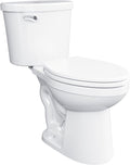 Gerber Maxwell Crest Two-Piece Toilet Elongated with 12-in Rough-in, ADA-Compliant Chair Height, High Efficiency 1.28 GPF, Soft-Close Seat and Install Kit with Wax Ring Included, White, GRS48310