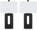 Signature Design by Ashley Wimmings Contemporary Textured Polyresin Table Lamp with 3-Way Switch, Set of 2, Black