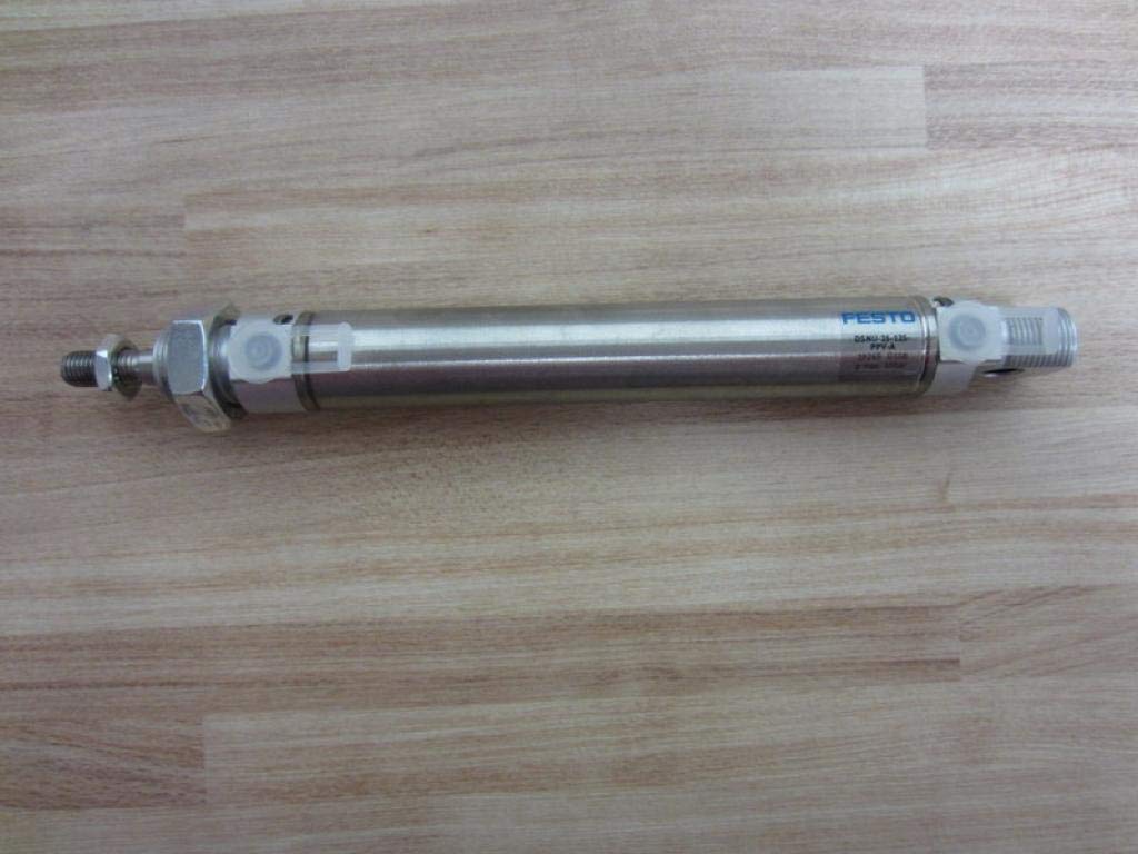 FESTO DSNU-25-125-PPV-A (19249), 1-10 BAR, 125 MM Stroke, 25 MM BORE, Double-Acting, G1/8 Pneumatic Connection, ISO Cylinder, M10X1.25 Rod Thread, NBR/TPE-U(PU) Seals, Pneumatic, Cushioning;
