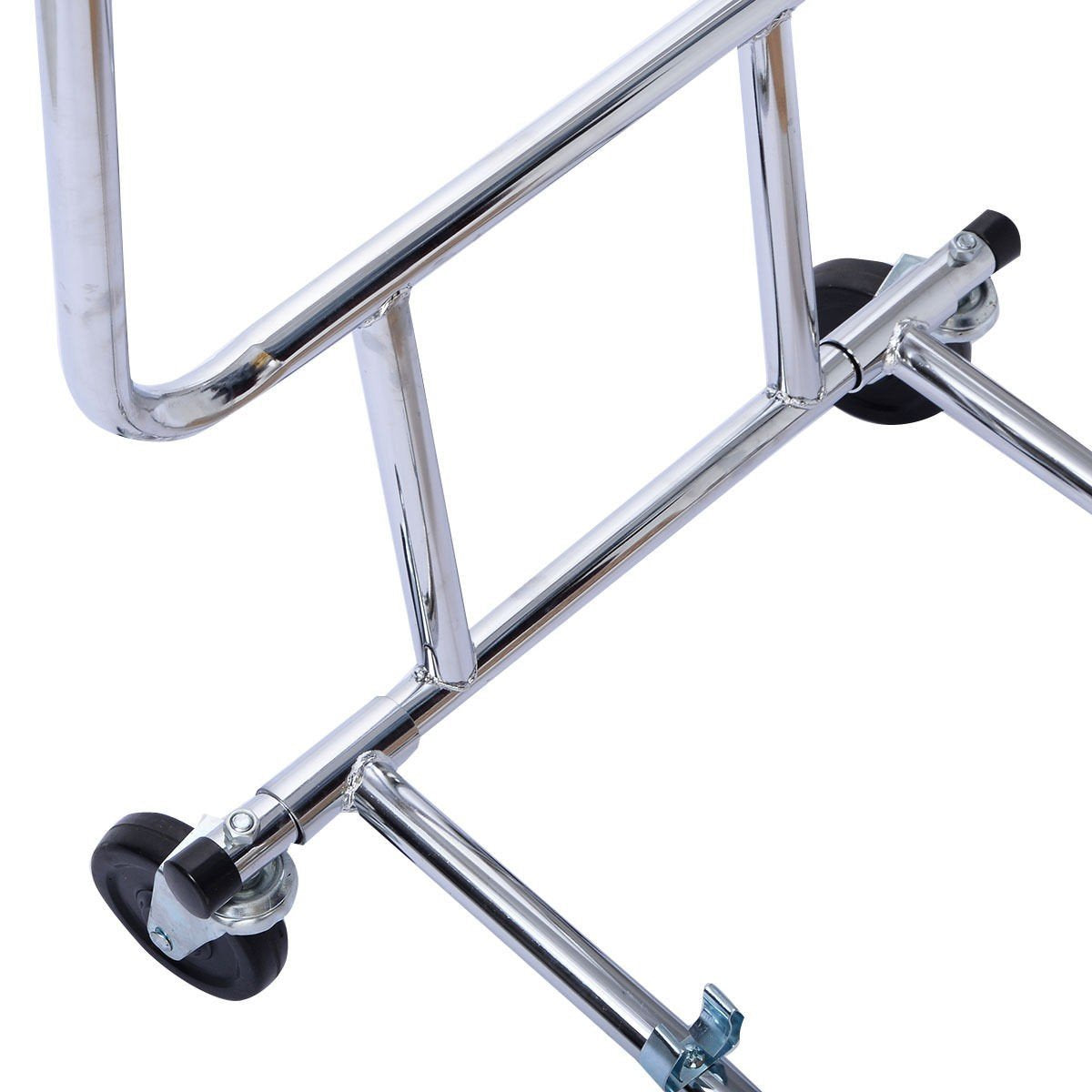 Only Garment Racks Commercial Grade Double Rail Rolling Clothing Rack, Heavy Duty - Designed with Solid 'One Piece' Top Rails and Base. Heavy Gauge Steel Construction, Rack Weighs 39 Lbs.