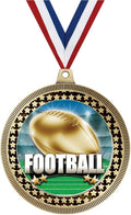 Crown Awards 2.75' Football Titan Series Medal Award, Gold Vega Football Titan Series Team Trophy Award Includes Free Neck Ribbon