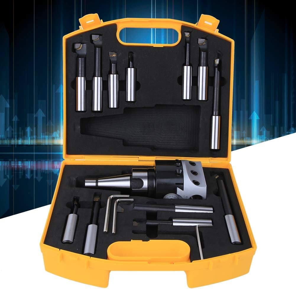 17PCS Boring Head Set Metric System 40Cr Boring Bars CNC Milling Tools Kit Set NT30-F1-18 NT40-F1-18 75mm Boring Head (NT40-F1-18-12PCS)