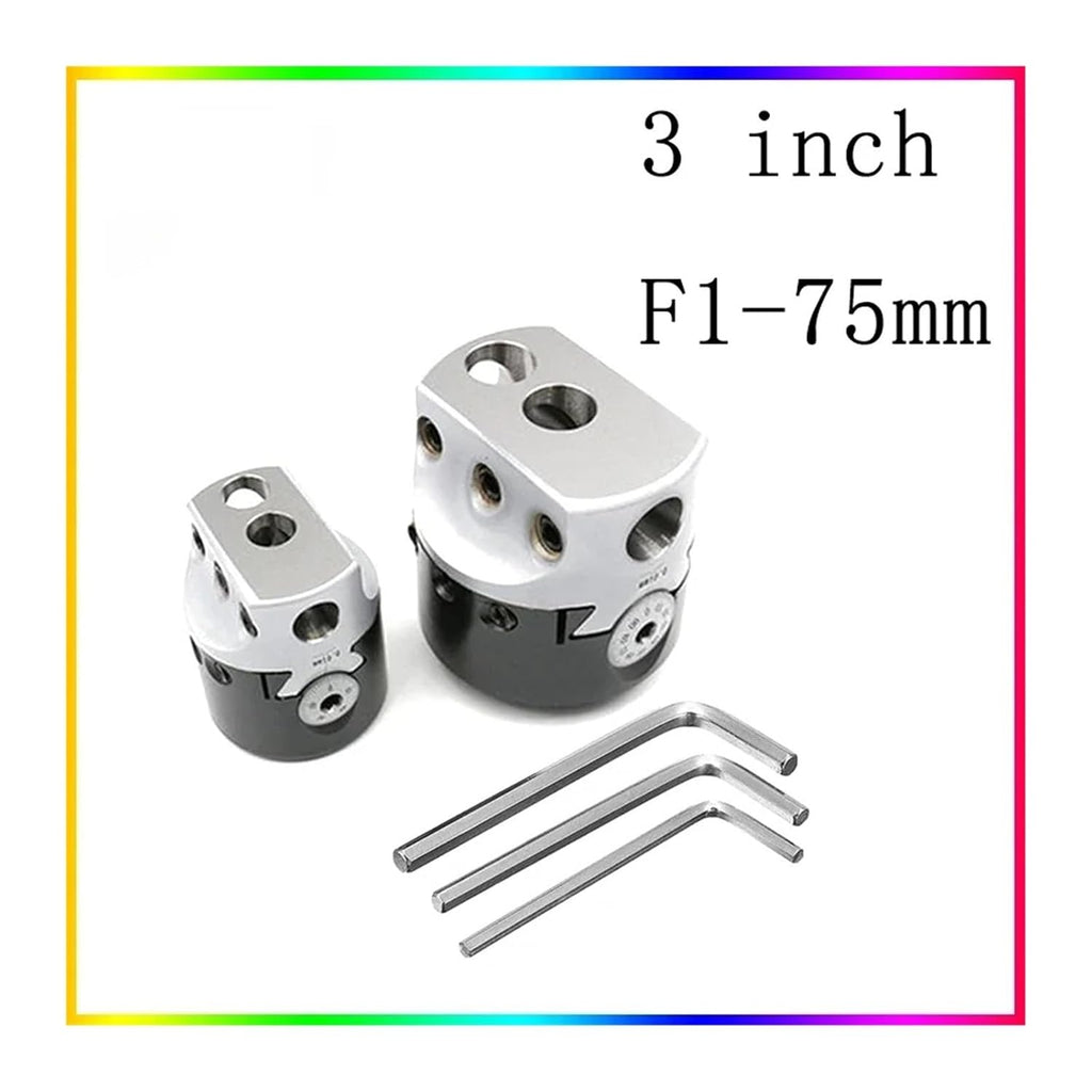 Hole Saw Sets, 3inch 75mm F1 Type Boring Head 18mm Lathe Boring Bar Milling Holder for MT2 MT3 R8 Shank Milling Machine Tools + Hex Wrnche