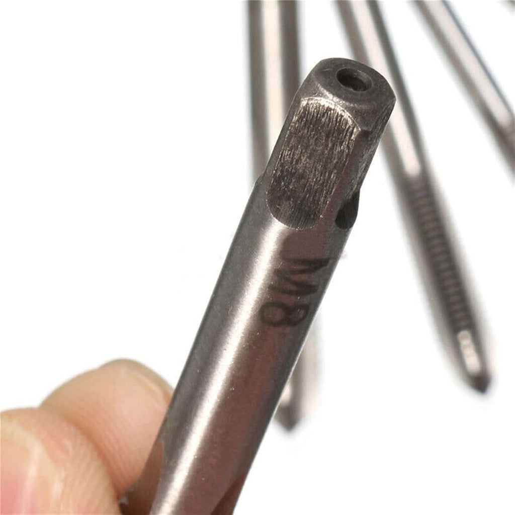 Screw Thread Hand Tap Drill Bits M3 M4 M5 M6 M8 - High-Speed Steel Spiral Point Straight Fluted Tool Set for Metalworking