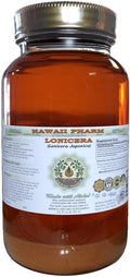 Lonicera Alcohol-Free Liquid Extract, Lonicera (Lonicera Japonica) Dried Flower Glycerite Hawaii Pharm Natural Herbal Supplement 32 oz Unfiltered