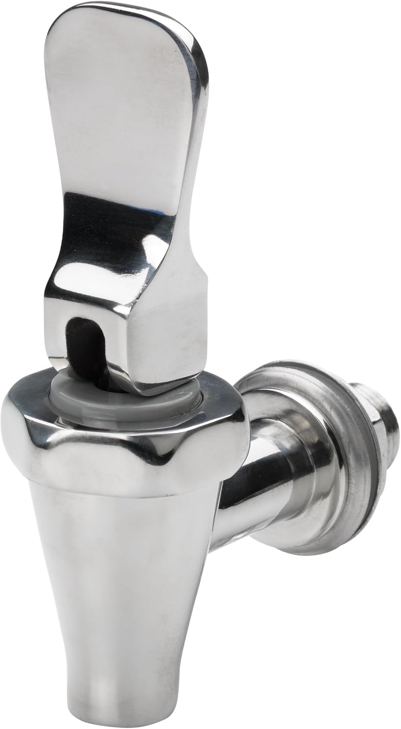 Service Ideas CBDRT3BSSS Elite Beverage Dispenser with Infuser Tube, Stainless Steel and Plastic, NSF, 3 Gallon, Brushed