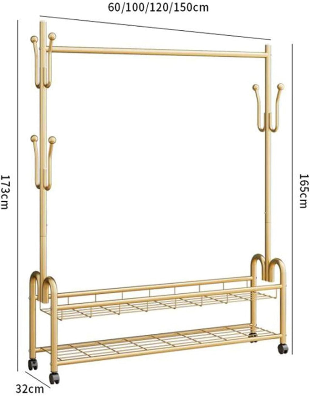 Metal Clothing Hanger Rack,Simple Rolling Metal Garment Rack for Bedroom,Living Room,Clothing Store Clothing Rack Rack with Wheels Garment Rack (Color : Pink, Size : 60cm/23.62in)