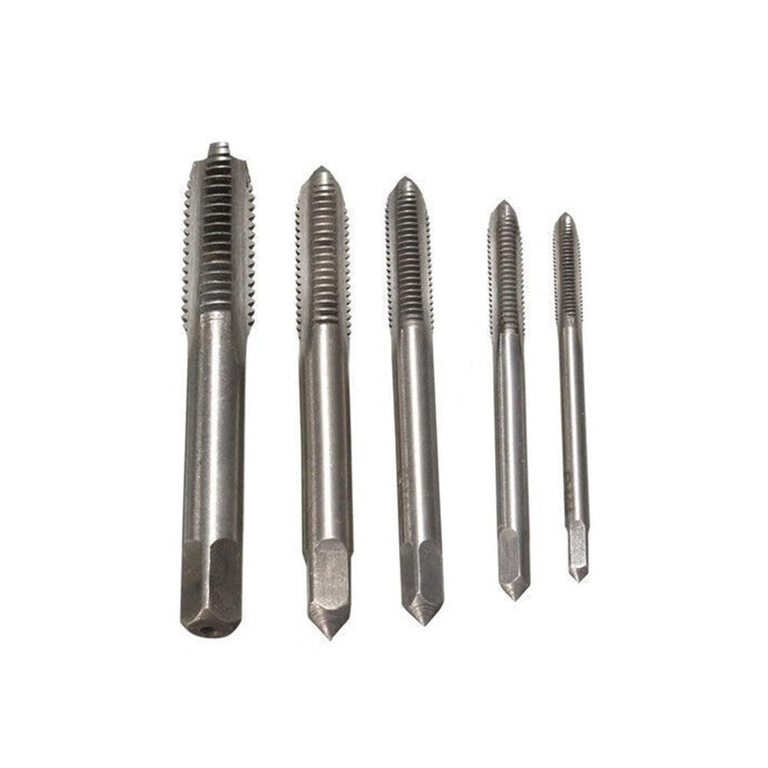 Screw Thread Hand Tap Drill Bits M3 M4 M5 M6 M8 - High-Speed Steel Spiral Point Straight Fluted Tool Set for Metalworking