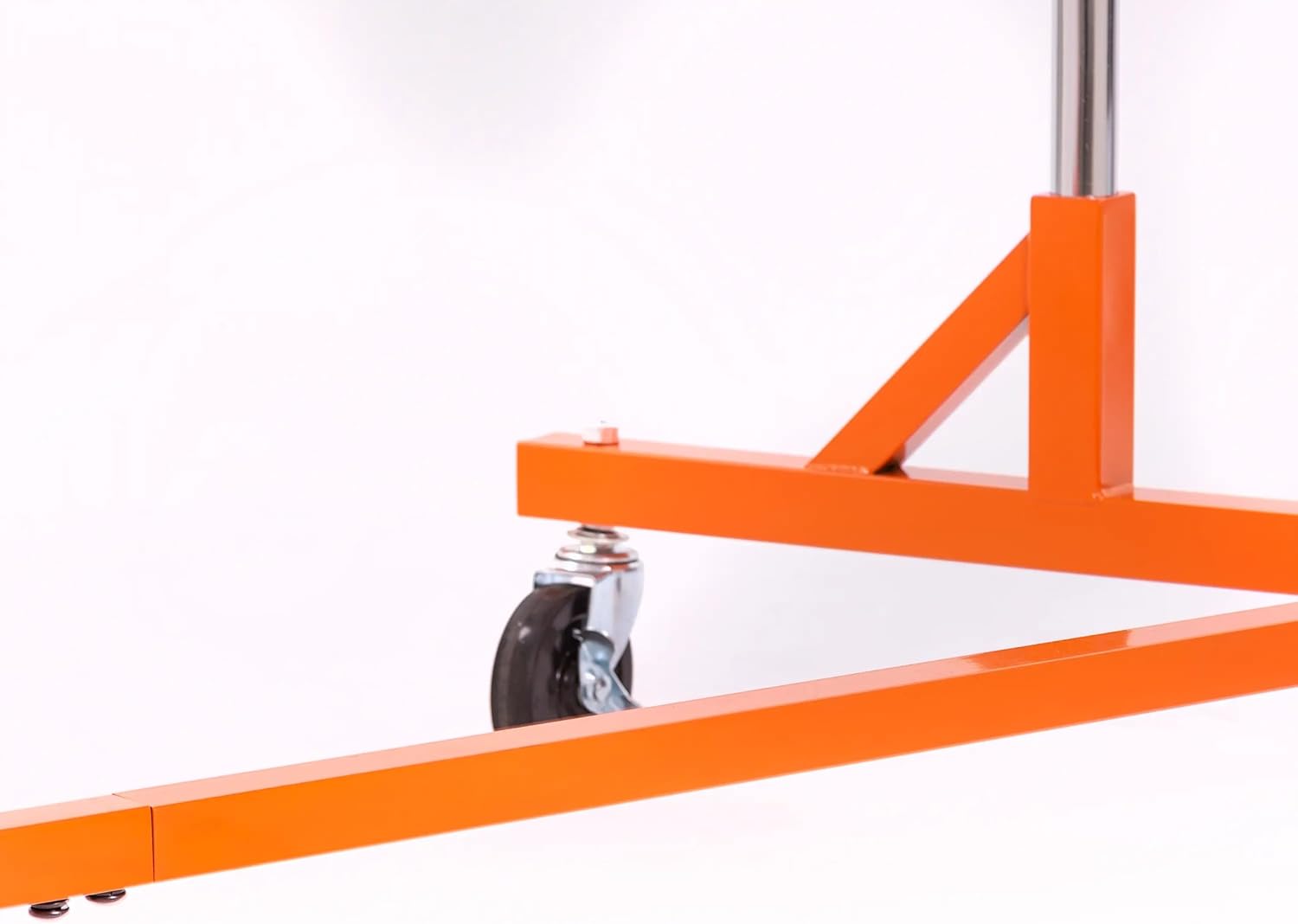 Industrial Garment Rack (Z Rack) - Rolling Clothes Rack, Z Rack with KD Construction with Durable Square Tubing, Heavy Duty Chrome Industrial Garment Rack - Orange