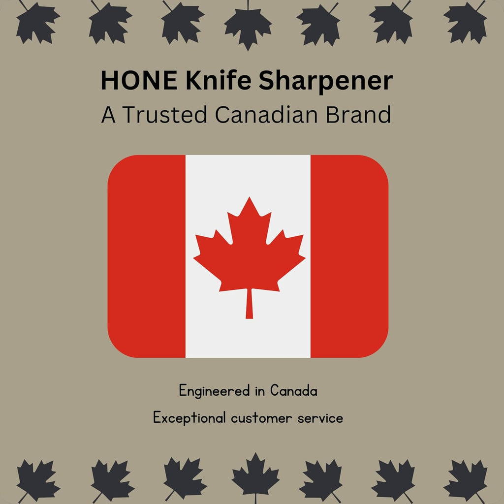 𝗛𝗢𝗡𝗘 𝗞𝗻𝗶𝗳𝗲 𝗦𝗵𝗮𝗿𝗽𝗲𝗻𝗲𝗿 Engineered in Canada, Kitchen Rolling Knife Sharpener with Ball Bearings, Detachable Dual-Sided Diamond Plates, Small Knives Slot, 20° & 15° Precision Sharpening