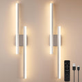 Battery Operated Wall Light Fixtures for Living Room, Dimmable USB Rechargeable Indoor Led Wall Sconce Lighting, Wireless Wall Lamps for Living Room Bedroom Bathroom Hallway Set of 2