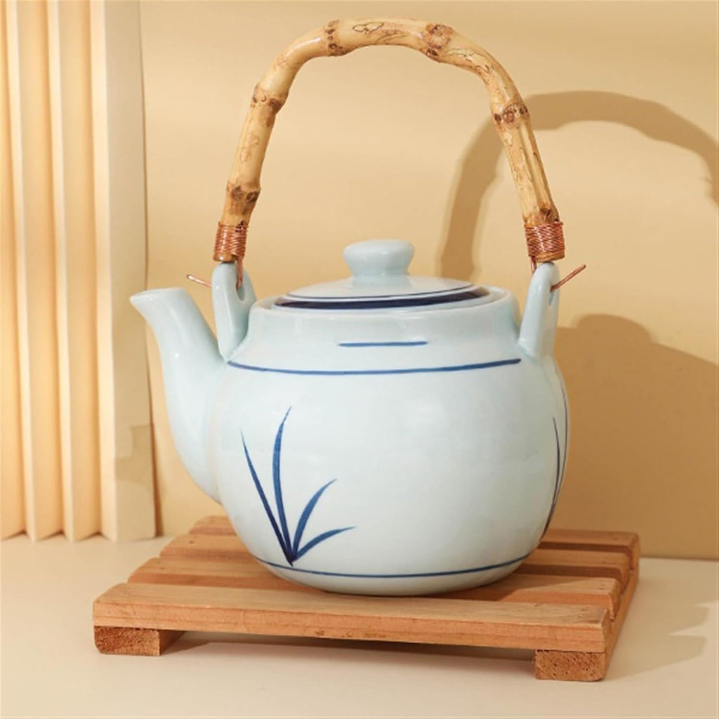 Beverage Serveware Ceramic teapot set household tea cup tea set retro simple teapot underglaze color cold kettle Water Carafe