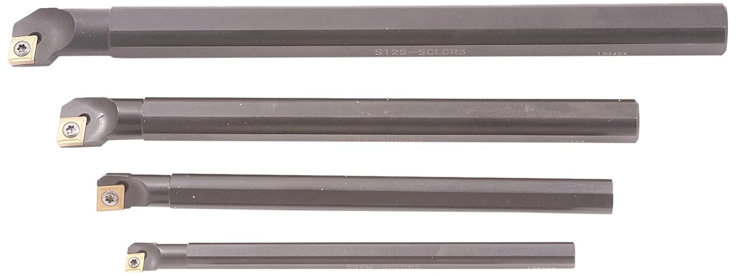 HHIP 4 PIECE (3/8, 1/2,5/8 & 3/4 INCH) SCLCR INDEXABLE BORING BAR SET (1001-0054)