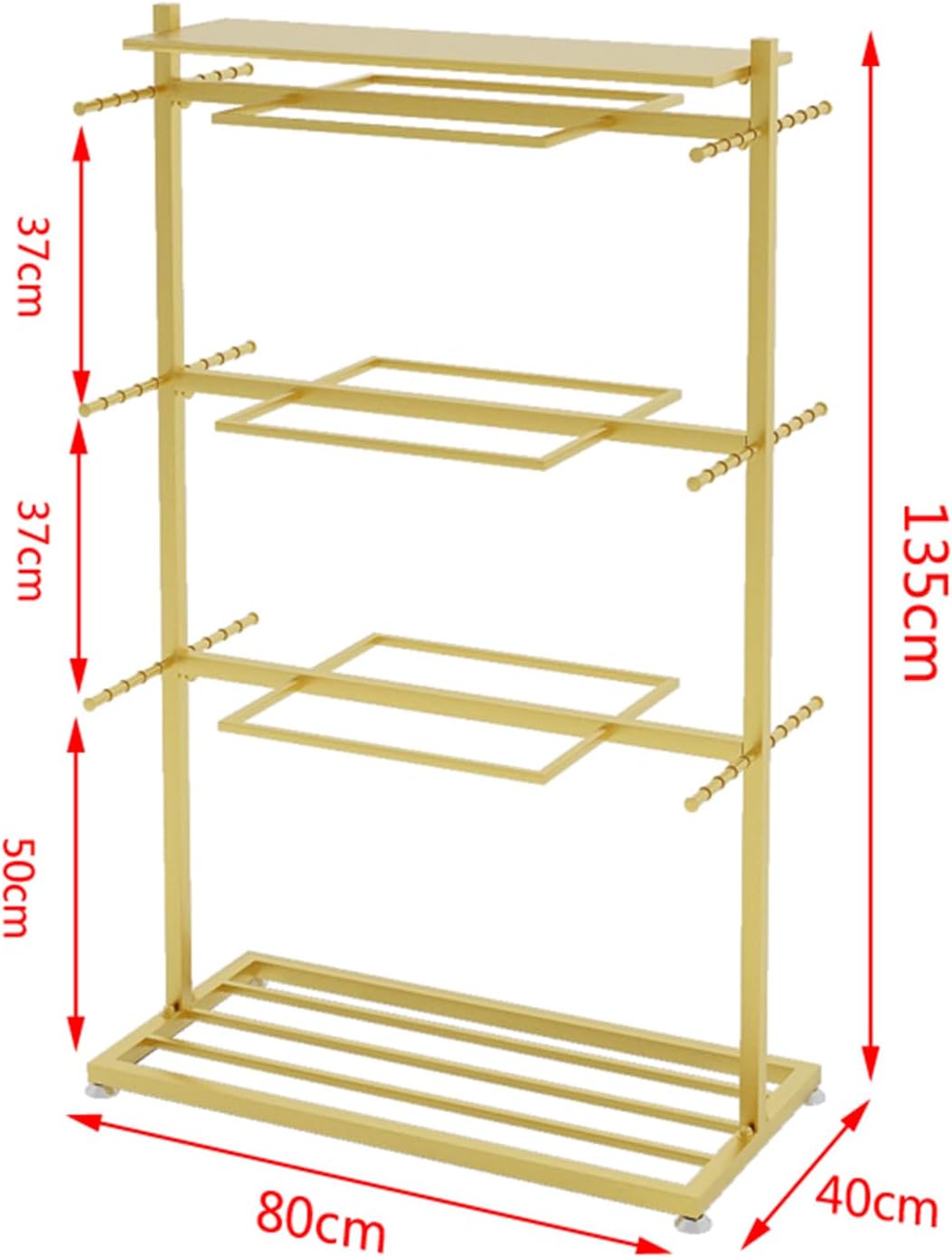 Coat Rack Stand, Underwear Display Stands, Freestanding Clothing Store Boutiques Retail Lingerie Garment Rack, Commercial Shelves for Socks Bra Panties Scarves Storage, 80cm