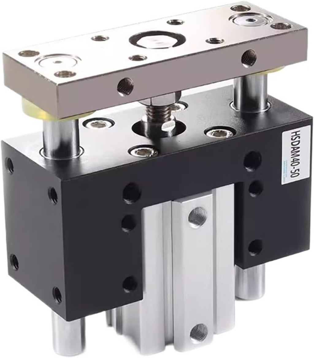 Pneumatic Cylinder Guide Bracket HSDAM Series 32/40/50/63 Three-axis Three Bar Fixed Frame Telescopic Rod Accessories(HSDAM Bore 40mm,Within Stroke150mm)