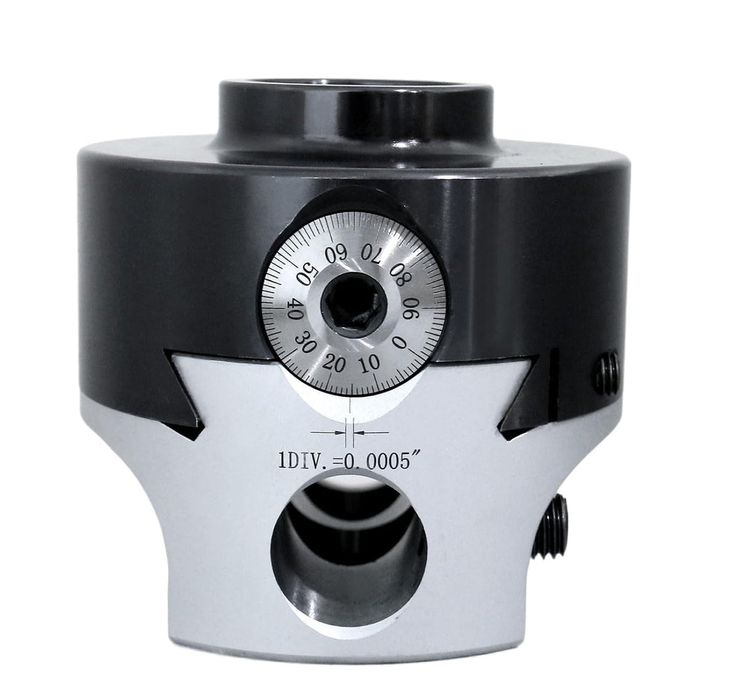Accusize Industrial Tools Boring Head Hole Size Off Thread, 4 in, 0350-0004 | 1 in Boring Bar Hole, 1 in Offset, 1-1/2-18 Thread Mount, 3-43/64 in Overall Length