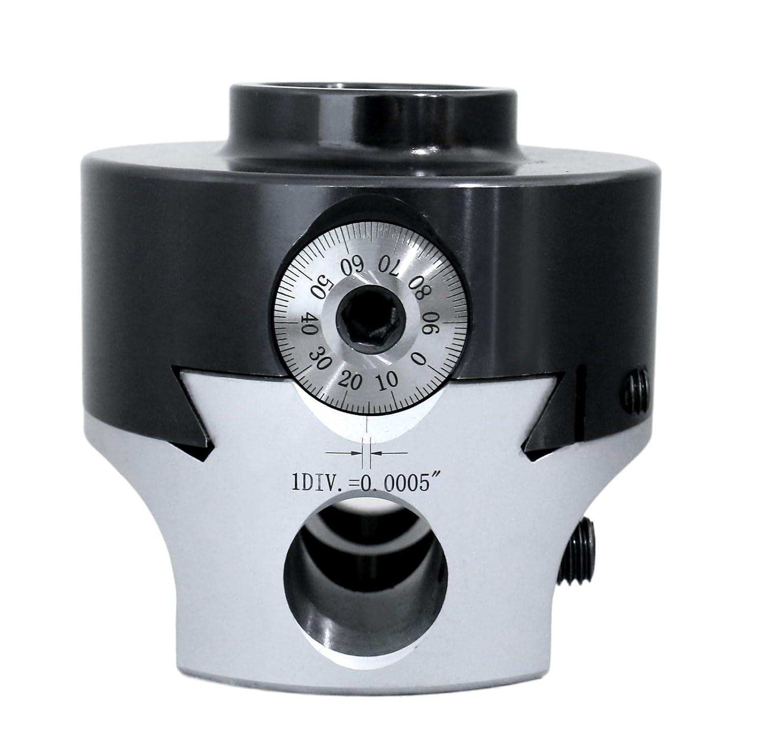 Accusize Industrial Tools Boring Head Hole Size Off Thread, 4 in, 0350-0004 | 1 in Boring Bar Hole, 1 in Offset, 1-1/2-18 Thread Mount, 3-43/64 in Overall Length