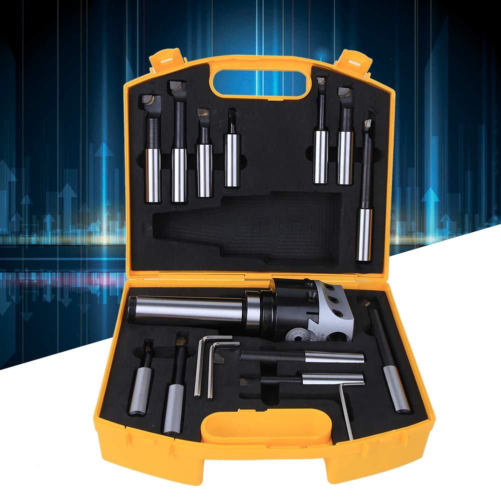 CNC Boring Cutter Set High Precision 40CR MT4 F1 75mm Milling Tool Kit with 12pc Boring Bars for CNC Machining Metalworking