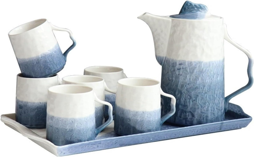 Beverage Serveware Ceramic kettle set household heat-resistant tea cup set living room cold kettle tea set water cup Water Carafe