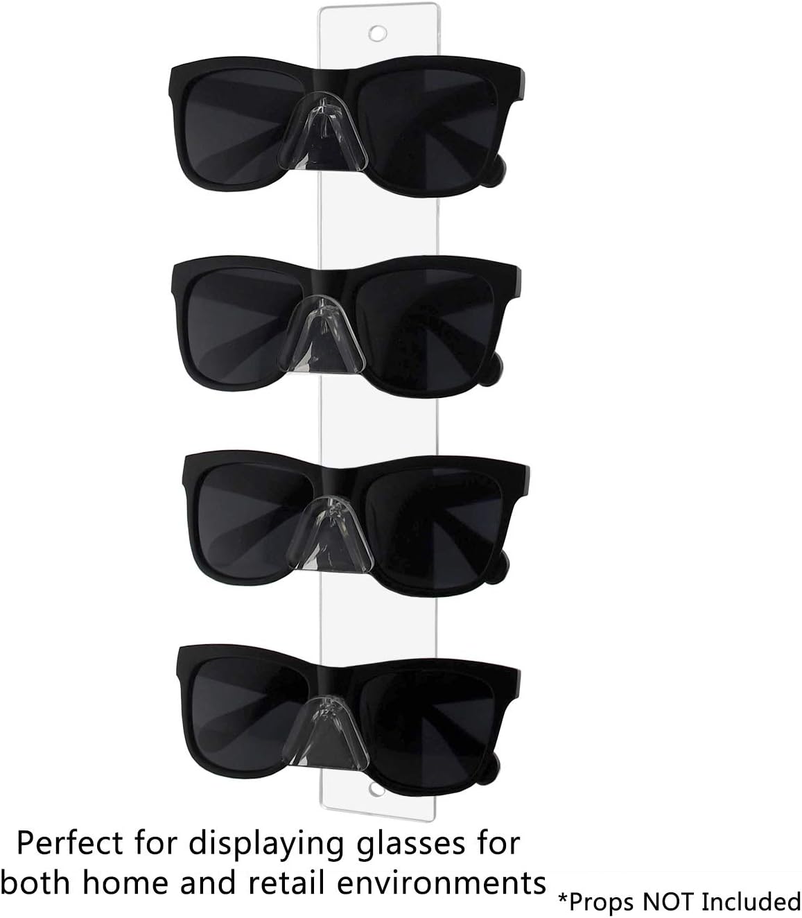 Marketing Holders 24 Pack Glasses Display 4 Pairs Holder with Hardware Retail Space Saver Organizer Storage Hanger Warehouses Wall Mount Eyeglasses Clear Acrylic Spectacles Safety Glass Labs