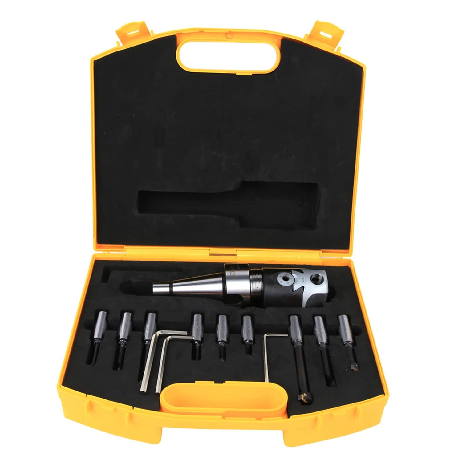 Boring Cutter Set, CNC Milling Tool Kits, End Mill Set, Carbon Steel, with Storage Box, Suitable for Alloy Steel, Hardened Steel, Aluminum, Copper