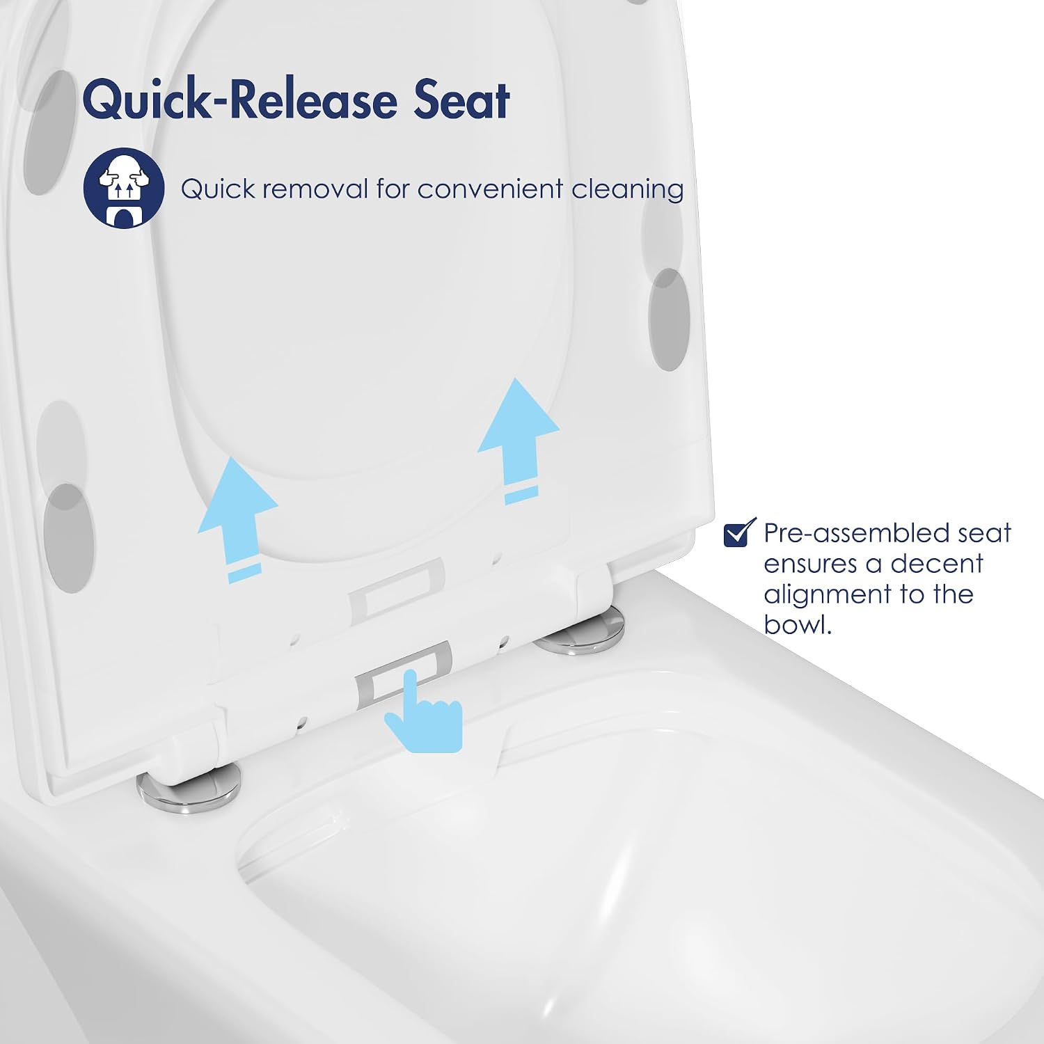 Eridanus Compact One Piece Toilet with Comfort Chair Seat ADA Height 17', Powerful Dual Flush Modern Toilet, 1.1/1.6 GPF, 12' Rough-In, Rimless Bowl with Soft Closing Seat, White