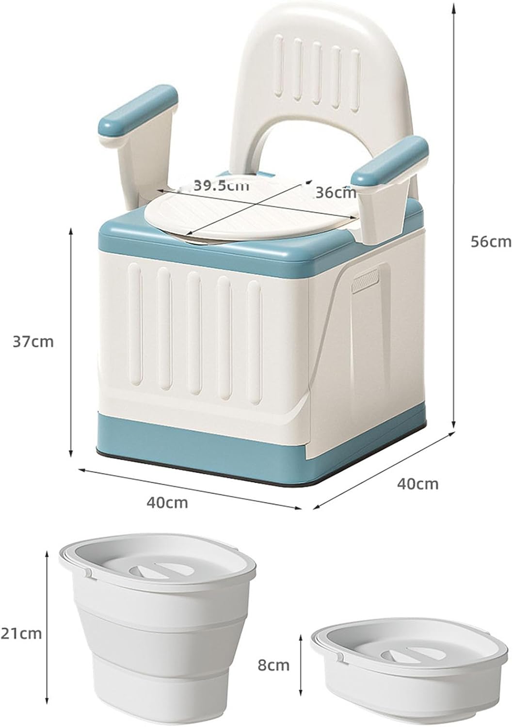 Raised Toilet Seat with Handles, Elevated Handicap Toilet Seat Riser for Seniors with Soft Padded, Height Adjustable, Stand Alone Toilet Safety Frame, Fit Any Toilet, PP Material