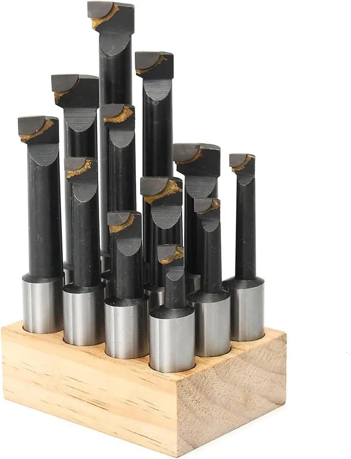 Precision Collets Lathe Chuck Tool 12pcs 18mm Shank F1 Boring Bar Set for 3 Inch Boring Head Carbide Tipped Milling Tool for CNC Engraving Machine & milling Lathe Tool