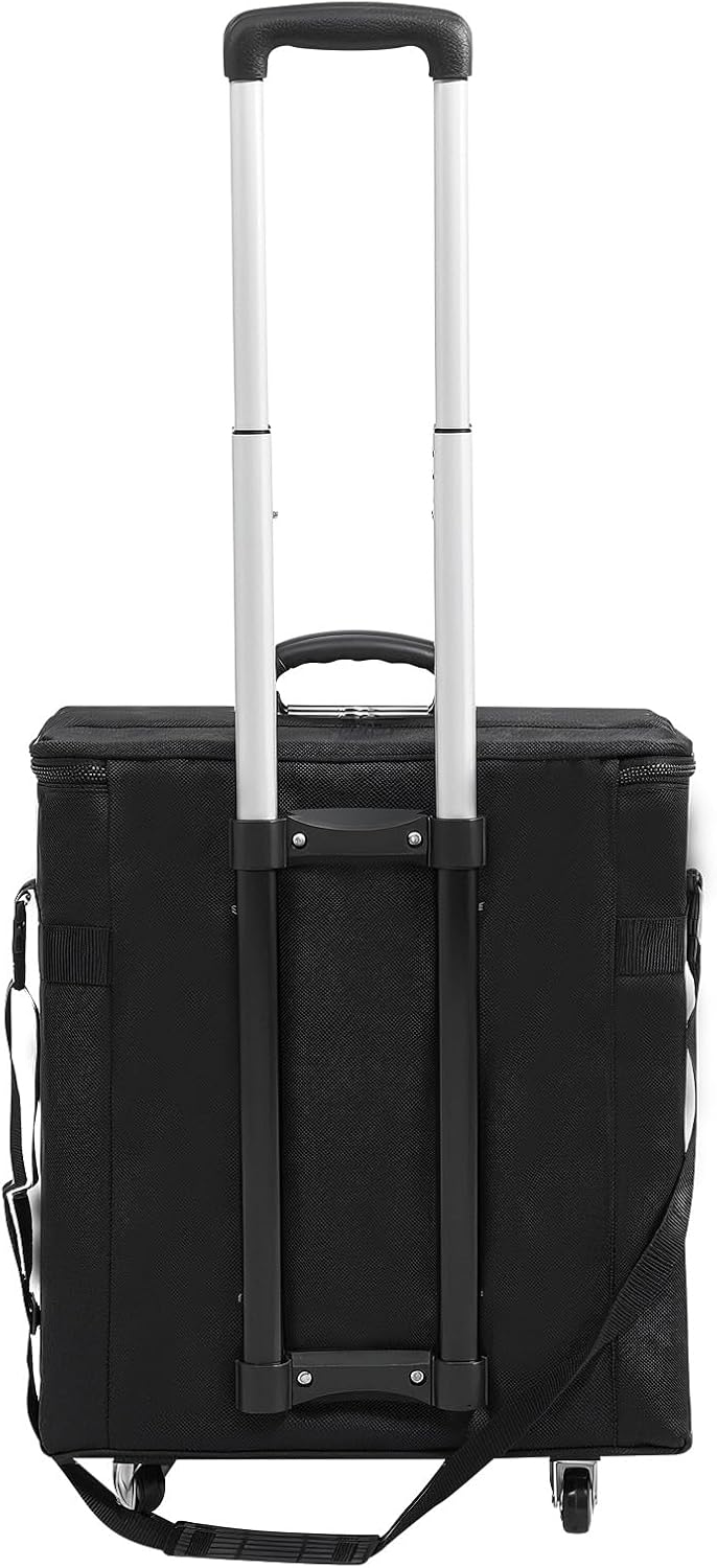 180 Slot Eyeglasses Storage Trolley Case, 12 Trays Eyeglasses Organizer, Sunglasses Trolley Box with Shoulder Strap Black Eyeglasses Collector for Outdoor& Indoor Exhibitions