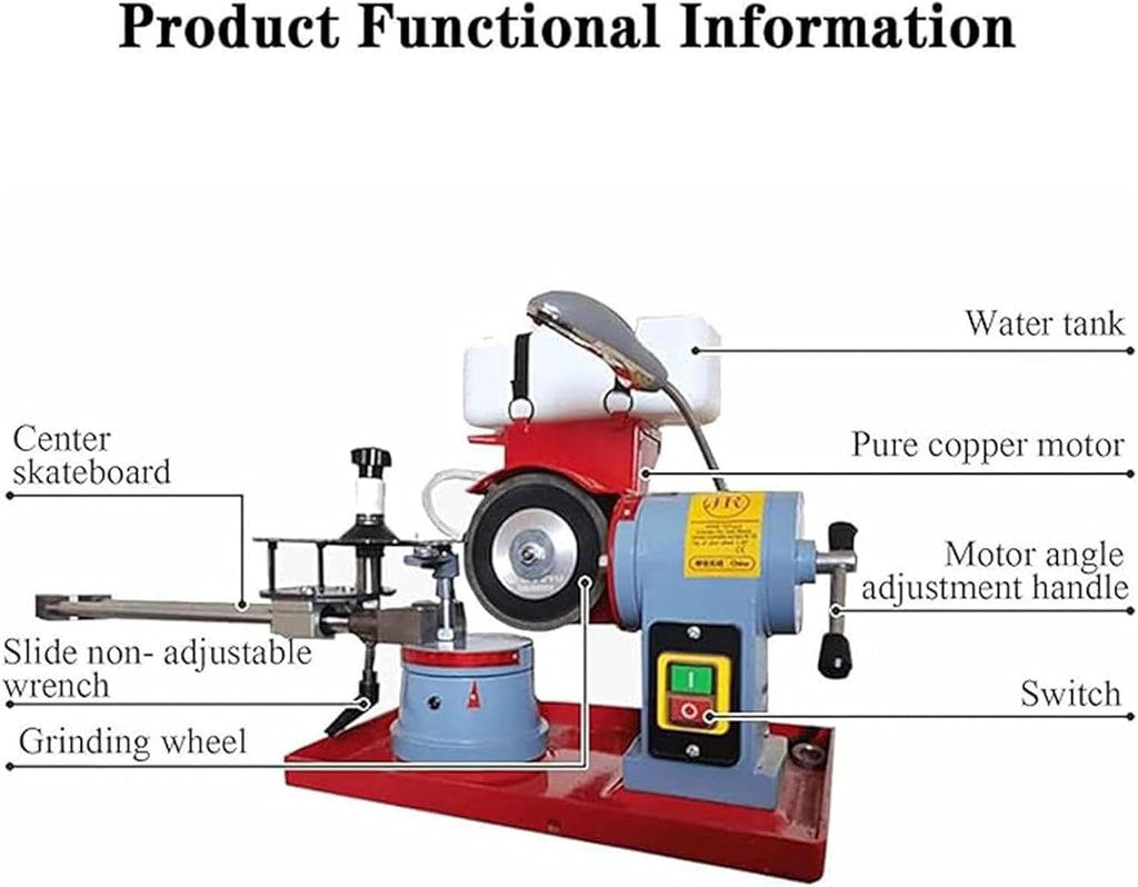 Electric Circular Saw Blade Sharpener, Multi Tool Blade Sharpener, Dry Wet Circular Saw Blade Sharpener 2850rpm Saw Blades Polishing Machine Carbide Tips Sharpening Tool 250W