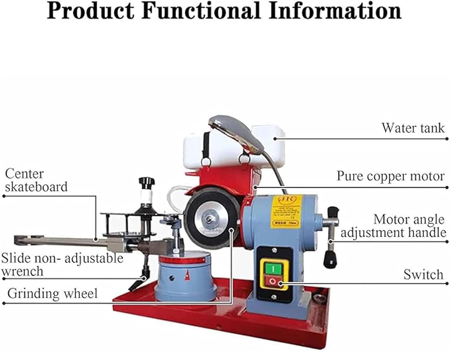Electric Circular Saw Blade Sharpener, Multi Tool Blade Sharpener, Dry Wet Circular Saw Blade Sharpener 2850rpm Saw Blades Polishing Machine Carbide Tips Sharpening Tool 250W