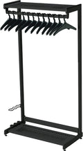 Quartet Two-Shelf Garment Rack, Freestanding, 36 Inch, Black, 12 Hangers Included (20225)